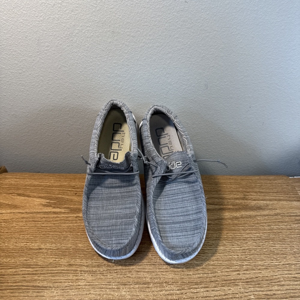Hey Dude Youth Stone Grey Color Casual Slip On Shoes US Y6-L7
